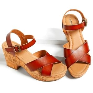 Maurices Fiona Crisscross Strappy Wedge Sandals